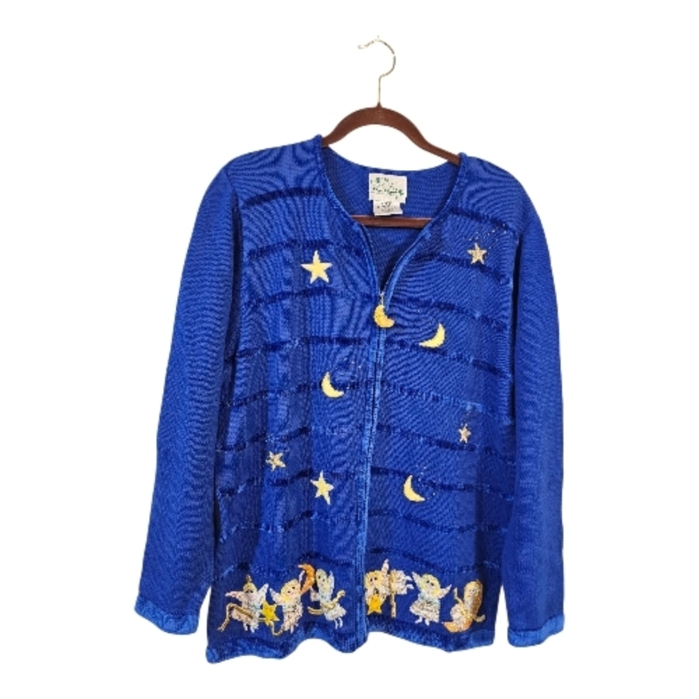 Vintage Quacker Factory Zip Cardigan (L)